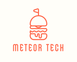 Minimal Cheeseburger Burger logo design