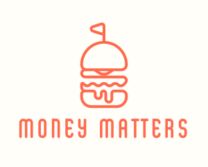 Minimal Cheeseburger Burger logo design