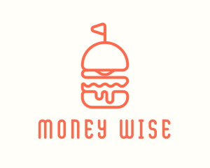 Minimal Cheeseburger Burger logo design