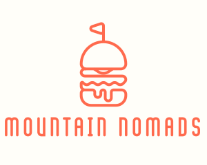 Minimal Cheeseburger Burger logo design