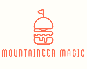 Minimal Cheeseburger Burger logo design