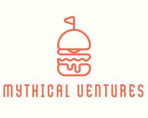 Minimal Cheeseburger Burger logo design