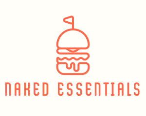 Minimal Cheeseburger Burger logo design