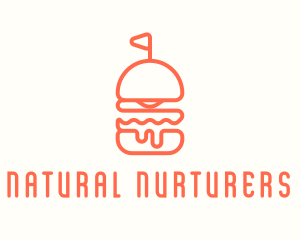 Minimal Cheeseburger Burger logo design