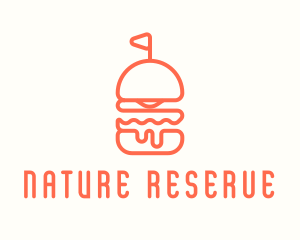 Minimal Cheeseburger Burger logo design