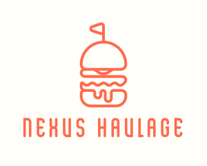 Minimal Cheeseburger Burger logo design