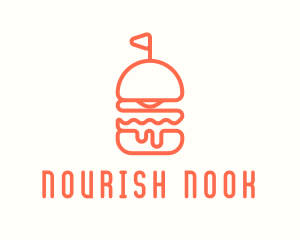 Minimal Cheeseburger Burger logo