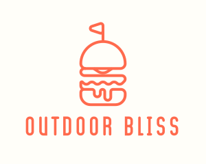 Minimal Cheeseburger Burger logo design