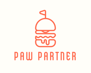 Minimal Cheeseburger Burger logo design