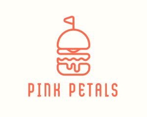 Minimal Cheeseburger Burger logo design