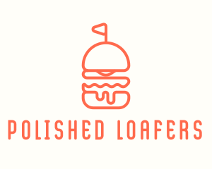 Minimal Cheeseburger Burger logo design