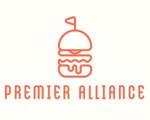 Minimal Cheeseburger Burger logo design