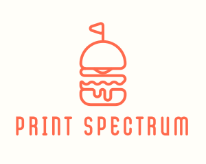 Minimal Cheeseburger Burger logo design