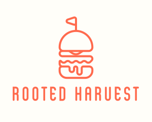 Minimal Cheeseburger Burger logo design