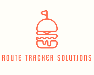 Minimal Cheeseburger Burger logo design