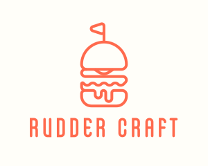 Minimal Cheeseburger Burger logo design