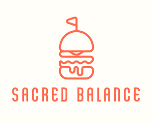 Minimal Cheeseburger Burger logo design