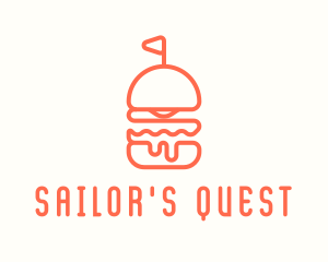 Minimal Cheeseburger Burger logo design