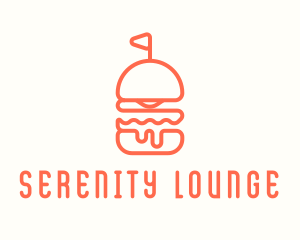 Minimal Cheeseburger Burger logo design