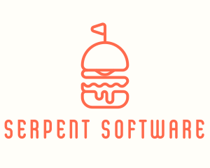 Minimal Cheeseburger Burger logo design