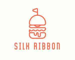 Minimal Cheeseburger Burger logo design