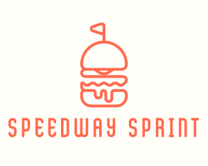 Minimal Cheeseburger Burger logo design