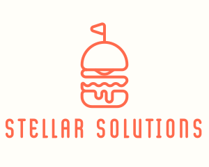 Minimal Cheeseburger Burger logo design