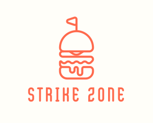 Minimal Cheeseburger Burger logo design