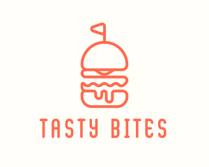 Minimal Cheeseburger Burger logo design