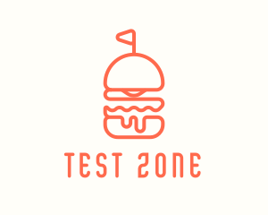 Minimal Cheeseburger Burger logo design