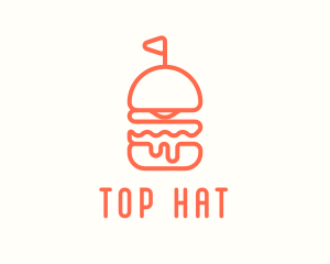 Minimal Cheeseburger Burger logo design