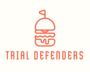 Minimal Cheeseburger Burger logo design