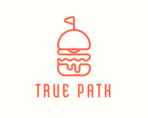 Minimal Cheeseburger Burger logo design