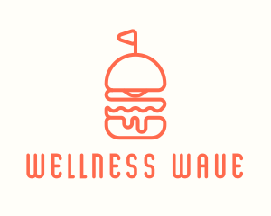 Minimal Cheeseburger Burger logo design