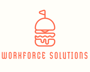 Minimal Cheeseburger Burger logo design