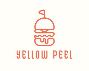 Minimal Cheeseburger Burger logo design