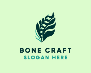 Leaf Spine Bone logo design