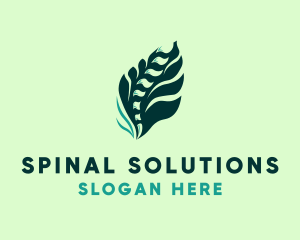 Leaf Spine Bone logo design