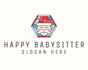 Santa Claus Glass logo design