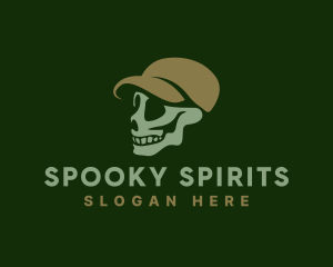 Spooky Skull Cap logo design