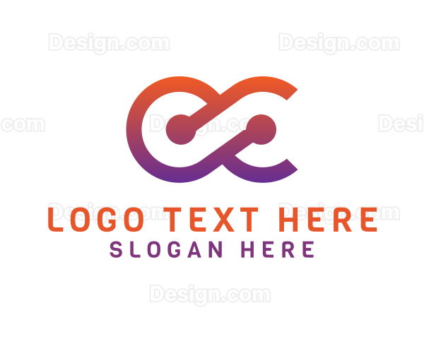 Modern Infinity Letter OC Logo