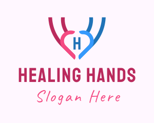 Hand Heart Healthcare logo design