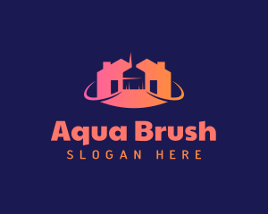 House Paint Brush Refurbish logo design