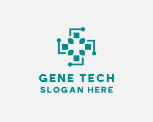 Biotech DNA Leaf logo design