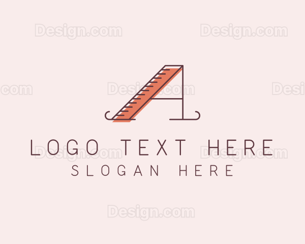 Hipster Ruler Letter A Logo