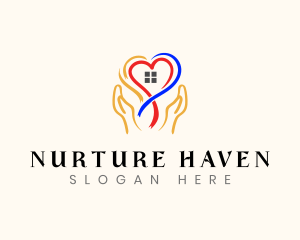 Heart Counseling Hand logo design