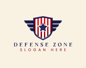 Wing Shield Flag logo design