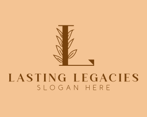 Natural LeafLetter L logo design