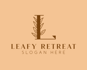 Natural LeafLetter L logo design