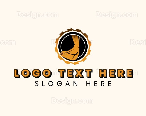 Construction Digger Excavator Logo